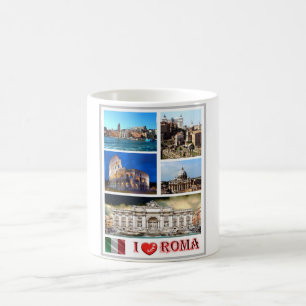 イタリア – ラツィオ – ローマ – 私の愛 –  コーヒーマグカップ