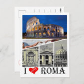 イタリア – ラツィオ – ローマ – 私の愛 –  ポストカード (正面/裏面)