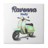 イタリア ラヴェンナ ヴィンテージ 旅行ポスター タイル (正面)