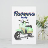 イタリア ラヴェンナ ヴィンテージ 旅行ポスター 便箋 (スタンド正面)