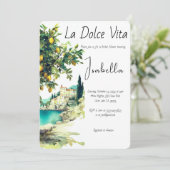イタリア ラ ドルチェ ヴィータ ブライズシャワー 招待状 (スタンド正面)