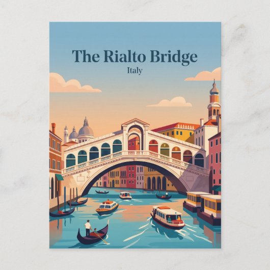 イタリア リアルト橋 ポストカード (正面)