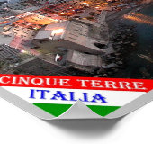 イタリア – リグーリア – シンクテレ – ヴェルナッツァ – ポスター (角)