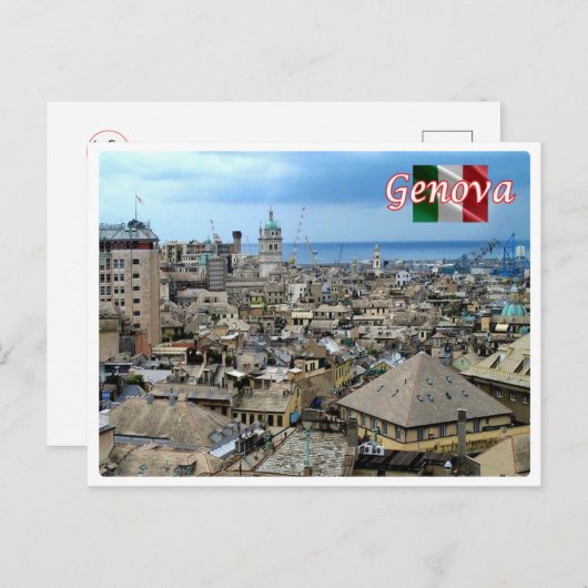 イタリア – リグーリア – ジェノヴァ – ダウンタウン – ポストカード (正面/裏面)
