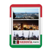 イタリア – リグーリア – ジェノヴァ – モザイク – ハーバー – マグネ マグネット (縦)