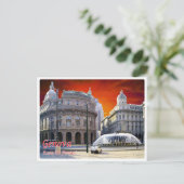 イタリア – リグーリア – ジェノヴァ – Piazza Ferrari - ポストカード (スタンド正面)