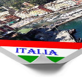 イタリア – リグーリア – ポルトフィノ –  ポスター (角)