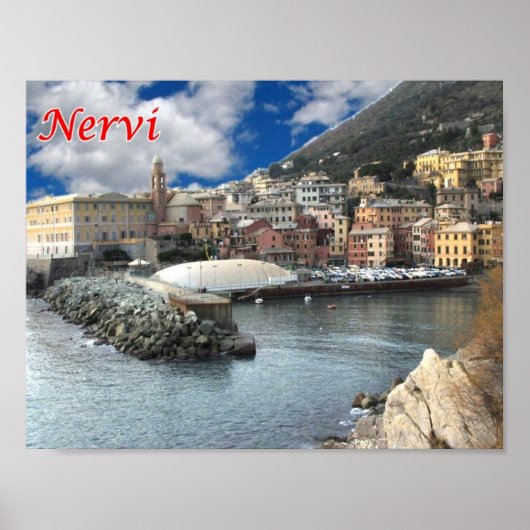 イタリア – リグーリア – Nervi - Marina - ポスター (正面)