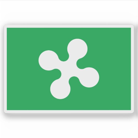 イタリア,ロンバルディア国旗 シール (正面)