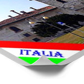 イタリア – ロンバルディ – クサゴ – 城 – ポスター (角)
