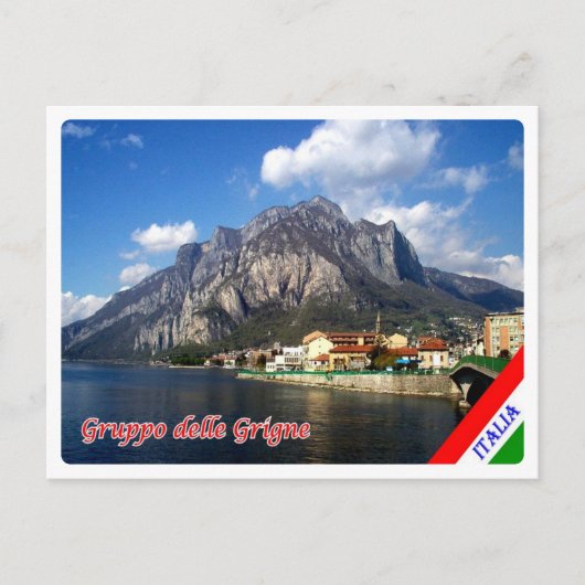 イタリア – ロンバルディ – コモ湖 – Gruppo delle Grigne ポストカード (正面)