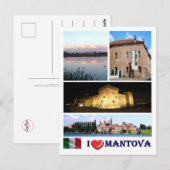 イタリア – ロンバルディ – Mantova – 大好き – ポストカード (正面/裏面)