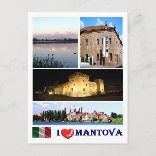 イタリア – ロンバルディ – Mantova – 大好き – ポストカード (正面)