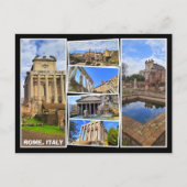 イタリア，ローマからのコラージュ ポストカード (正面)