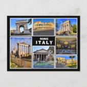 イタリア，ローマからのコラージュ ポストカード (正面)