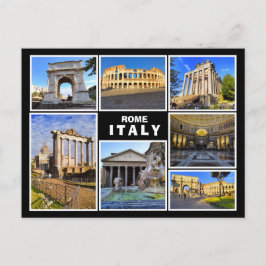イタリア，ローマからのコラージュ ポストカード
