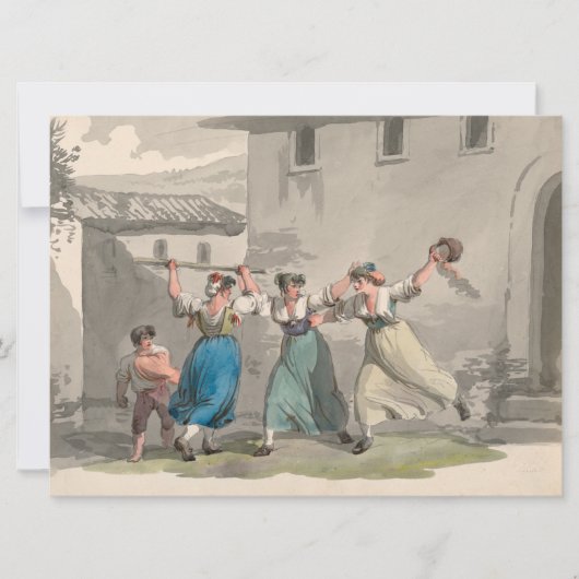 イタリア，ローマで戦う女性（歴史の場面） カード (正面)