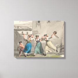 イタリア，ローマで戦う女性（歴史の場面） キャンバスプリント