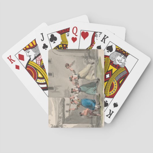 イタリア，ローマで戦う女性（歴史の場面） トランプ (裏面)