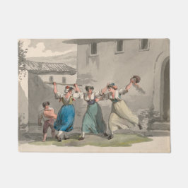 イタリア，ローマで戦う女性（歴史の場面） ドアマット