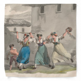 イタリア，ローマで戦う女性（歴史の場面） バンダナ