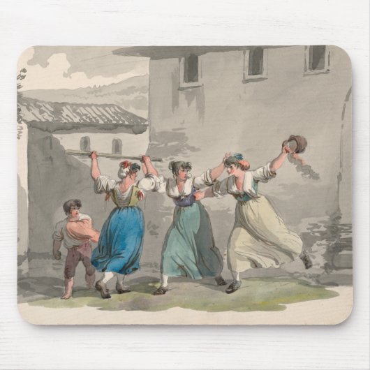 イタリア，ローマで戦う女性（歴史の場面） マウスパッド (正面)