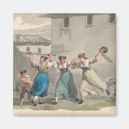 イタリア，ローマで戦う女性（歴史の場面） マグネット