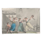 イタリア，ローマで戦う女性（歴史の場面） 枕カバー (正面右)