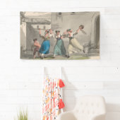 イタリア，ローマで戦う女性（歴史の場面） 横断幕 (インサイチュ)