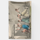 イタリア，ローマで戦う女性（歴史の場面） 横断幕 (縦)