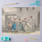 イタリア,ローマで戦う女性(歴史の場面) 薄葉紙 (クラフト)