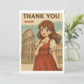 イタリア・ローマのアニメ女子サンクスカード サンキューカード (スタンド正面)
