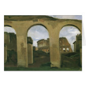 イタリア,ローマのアーケードを通して見られるコロッセオ (正面横)