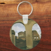 イタリア，ローマのアーケードを通して見られるコロッセオ キーホルダー (裏面)