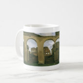 イタリア,ローマのアーケードを通して見られるコロッセオ コーヒーマグカップ (正面左)