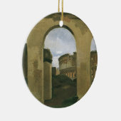 イタリア,ローマのアーケードを通して見られるコロッセオ セラミックオーナメント (右)