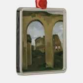 イタリア,ローマのアーケードを通して見られるコロッセオ メタルオーナメント (右)