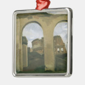 イタリア,ローマのアーケードを通して見られるコロッセオ メタルオーナメント (左)