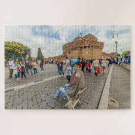 イタリア、ローマのカステル・サンタンペロとストリートアート ジグソーパズル