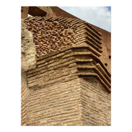 イタリア,ローマのコロシアムのレンガ構造 フォトプリント