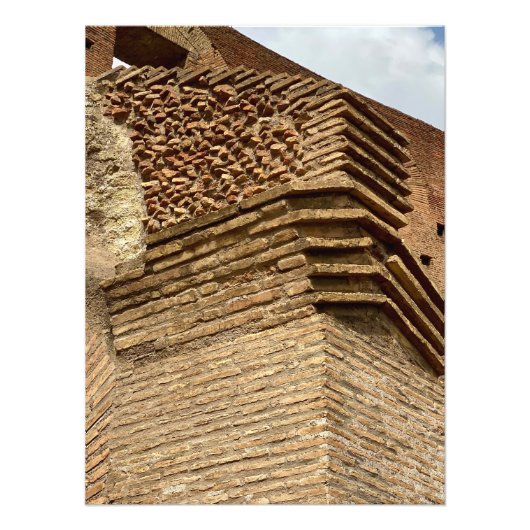 イタリア,ローマのコロシアムのレンガ構造 フォトプリント (正面)