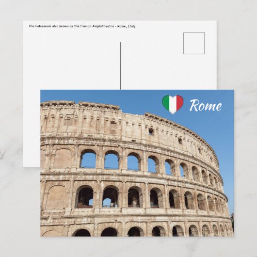 イタリア ローマのコロッセオ ポストカード (正面/裏面)