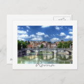 イタリア,ローマのティバー川 ポストカード (正面/裏面)