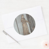 イタリア・ローマのバチカン美術館の銅像 ラウンドシール (封筒)