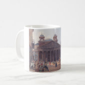 イタリア，ローマのパンテオンとピアッツァデッラロトンダ コーヒーマグカップ (正面左)