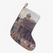 イタリア，ローマのパンテオンとピアッツァデッラロトンダ スモールクリスマスストッキング (正面 (吊り時))