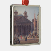 イタリア，ローマのパンテオンとピアッツァデッラロトンダ メタルオーナメント (右)