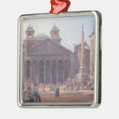 イタリア，ローマのパンテオンとピアッツァデッラロトンダ メタルオーナメント (左)