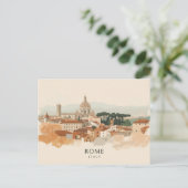 イタリア ローマのミニマリスト・ボヘミアン旅行 ポストカード (スタンド正面)