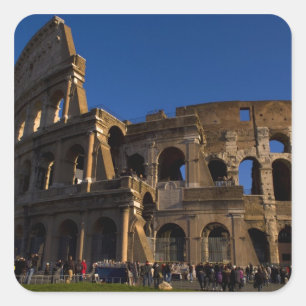 イタリア ローマの有名なコロッセオのランドマーク スクエアシール
